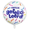 Folieballon gefeliciteerd - 45 cm