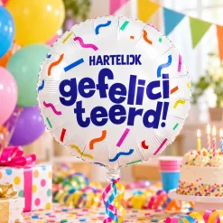 Folieballon gefeliciteerd - 45 cm