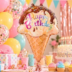Folieballon Happy birthday ijsje 70 cm
