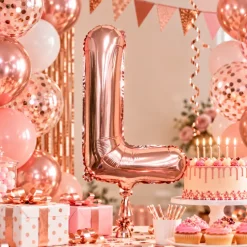 Folieballon Letter L Rose