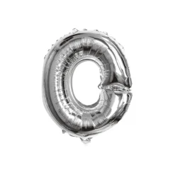 Folieballon letter O zilver - 35 cm