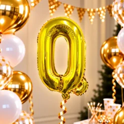 Folieballon letter Q Goud - 35 cm