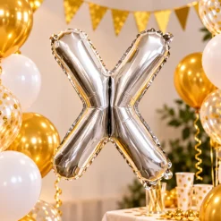 Folieballon Letter X Zilver
