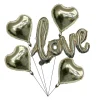 Folieballon Love + hartjes