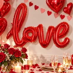 Folieballon Love rood