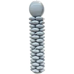 Folieballonnen pilaar wit - 160 cm