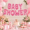 Folieballonnen slinger Babyshower roze meisje - 40 cm