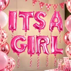 Folieballonnen slinger It's a Girl