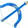 Folieballon pijl en boog blauw - 75 cm