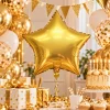 Folieballon ster goud - 35 cm