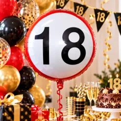 Folieballon verkeersbord 18 jaar