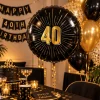 Folieballon zwart/goud 40 jaar