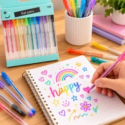 Gelpennen glitter 12 stuks