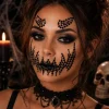 Gezichtsjuwelen Halloween zwart