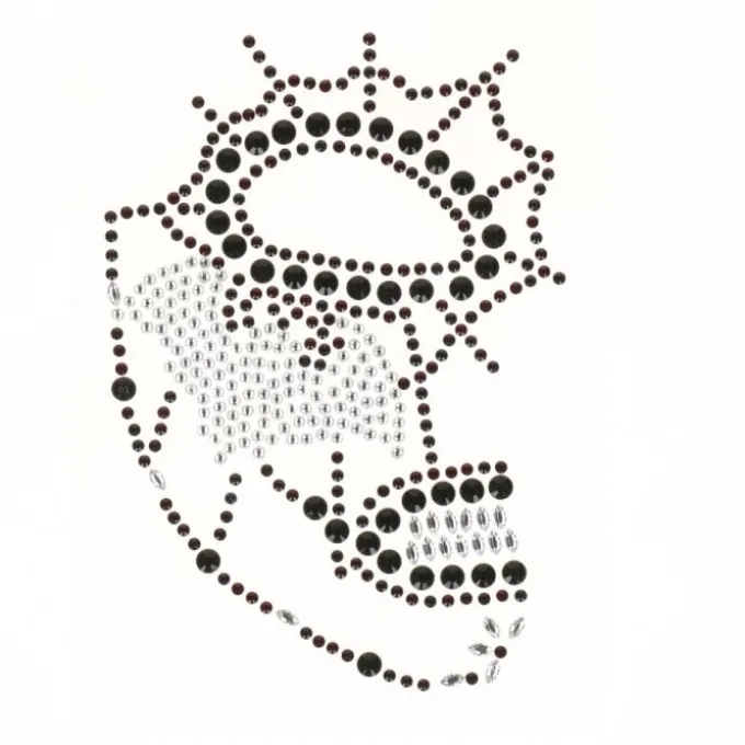 Gezichtsjuwelen Halloween zwart/zilver