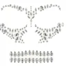 Gezichtsjuwelen Halloween zilver