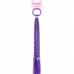 Haarextensions gevlochten lichtpaars met glitter