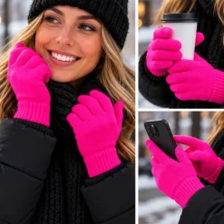 Handschoen Magic Met Vinger Neon Roze