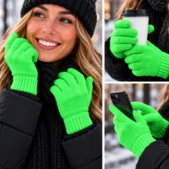 Handschoen Magic Met Vinger Neon Groen