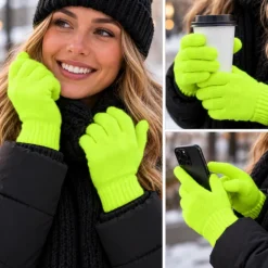 Handschoen Magic Met Vinger Neon Geel