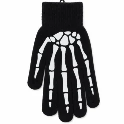 Handschoen met print skelet