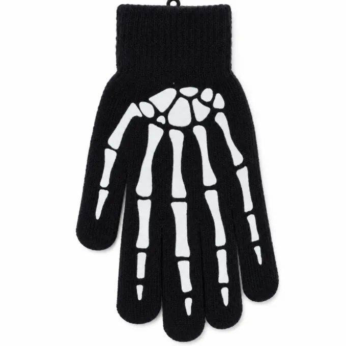 Handschoen met print skelet