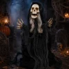 Heks Halloween hangend licht en geluid