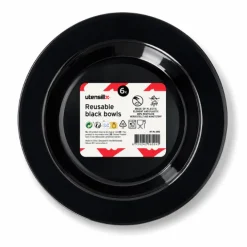 Herbruikbare zwarte kom 6x