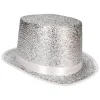 Hoed hoog glitter zilver