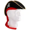 Hoed piraat kind zwart/rood