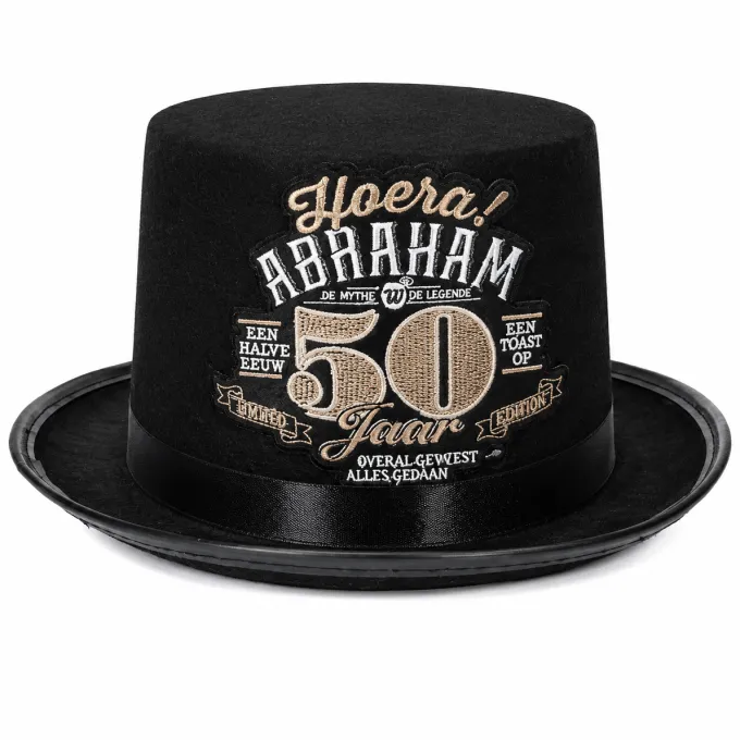 Hoge hoed Abraham 50 jaar
