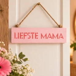 Houten bordje 'Liefste mama'