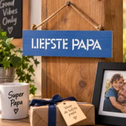 Houten bordje 'Liefste papa'