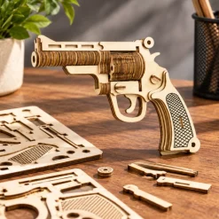 Houten Puzzel Revolver