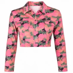 Jasje dames camouflage roze/groen maat M/L
