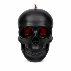 Kaars Halloween schedel zwart