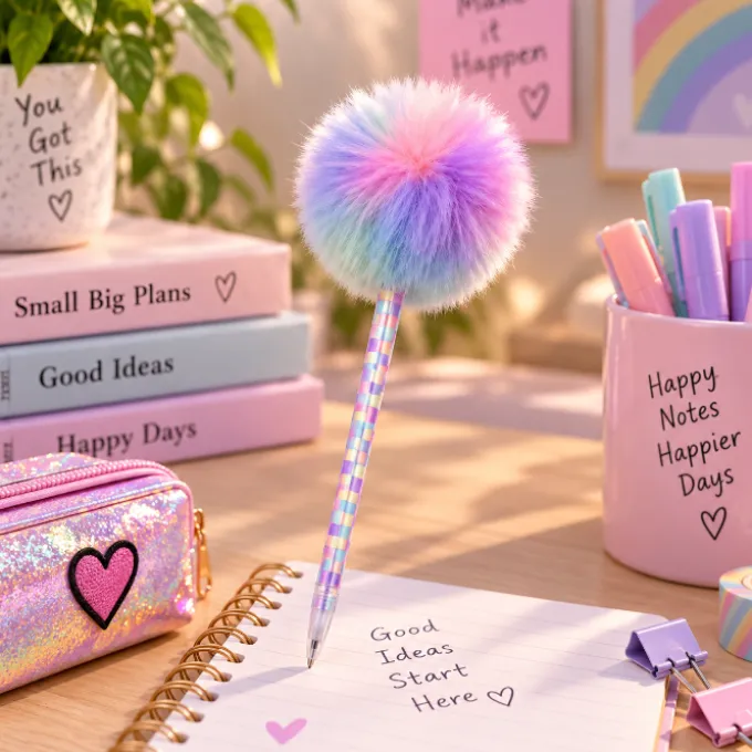 Kawaii Pen met PomPom