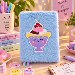 Kawaii Pluizig Notitieboek A5 Sundae