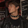 Ketting biker spikes zwart