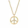 Ketting peace goud