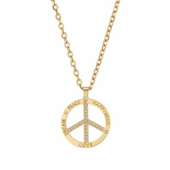 Ketting peace goud