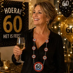 Ketting verkeersbord Hoera 60