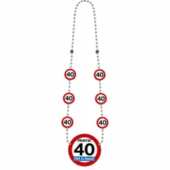 Ketting verkeersbord Hoera 40