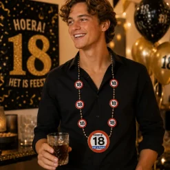 Ketting verkeersbord Hoera 18