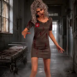 Kostuum Halloween zombie dames one size
