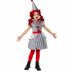 Kostuum meisjes creepy clown maat 120-130cm