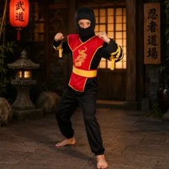 Kostuum Ninja master meerkleurig jongen 10-12 jaar