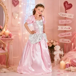 Kostuum prinses Rosabel roze/wit meisje 7-9 jaar