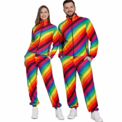 Kostuum regenboog trainingspak unisex - S/M