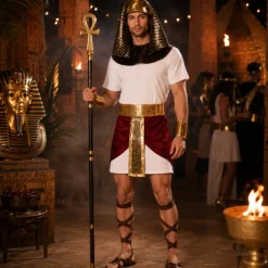 Kostuum Tutankhamun meerkleurig heren maat M/L